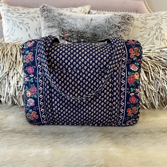 Vintage VERA BRADLEY Royal 1992 Business Bag Tech Laptop Handled Case Indiana - Picture 1 of 17